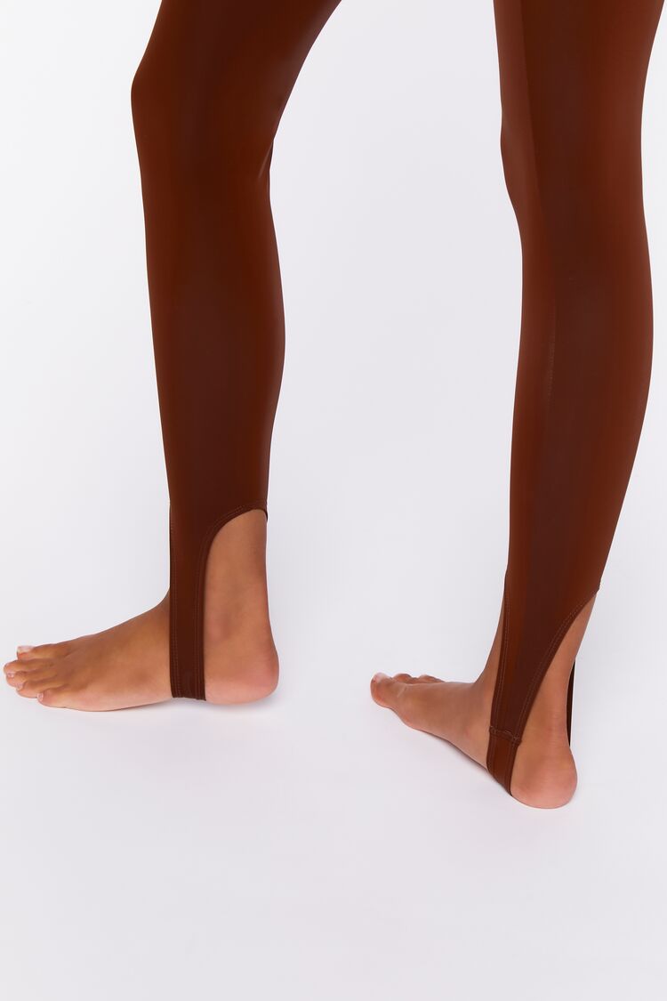 Faux Leather Stirrup Leggings - Image 6