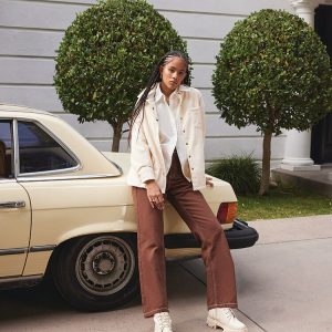 High-Rise Carpenter Dad Jeans