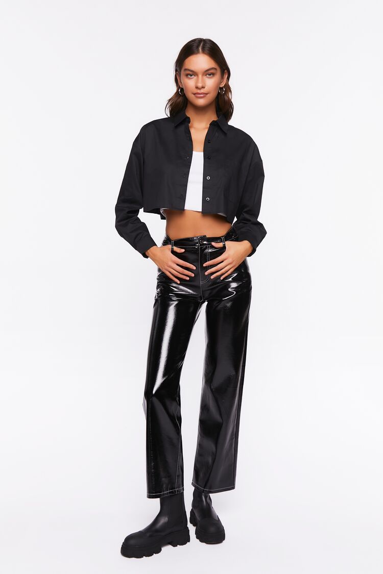Cropped Drop-Sleeve Shirt - Image 4