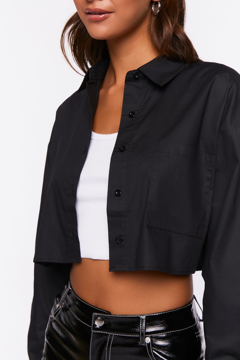 Cropped Drop-Sleeve Shirt - Image 5