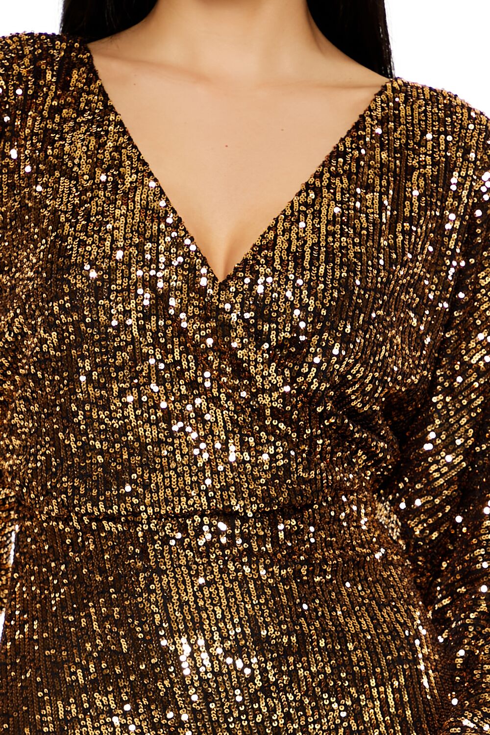 Sequin Surplice Mini Dress - Image 6