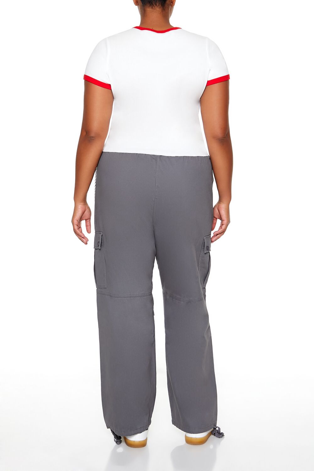 Plus Size Twill Cargo Wallet Chain Pants - Image 4