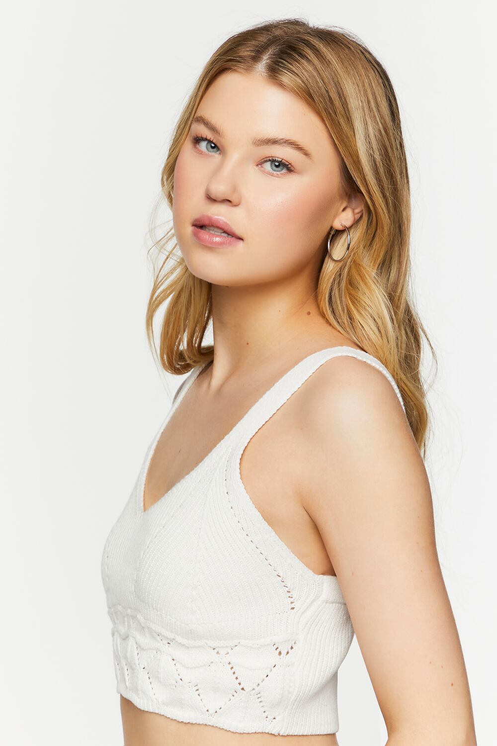 Sweater-Knit Cropped Tank Top - Image 2