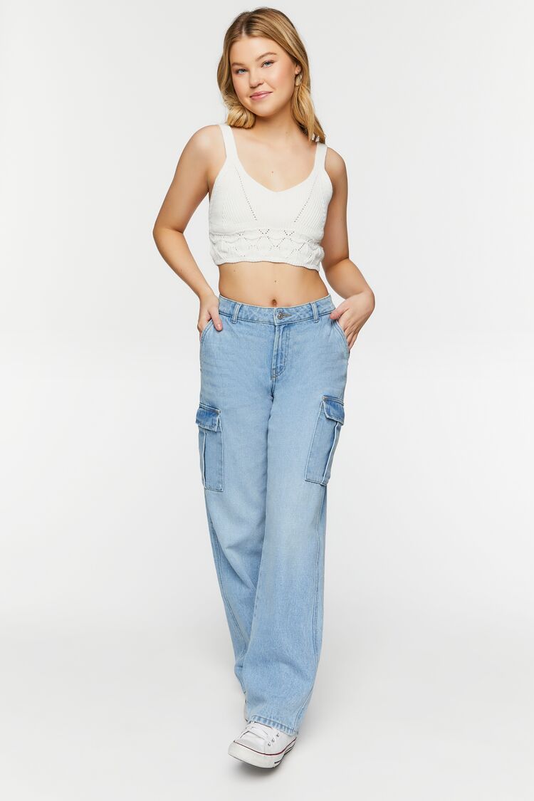 Sweater-Knit Cropped Tank Top - Image 4