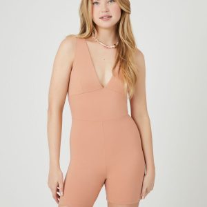 Plunging Sleeveless Romper