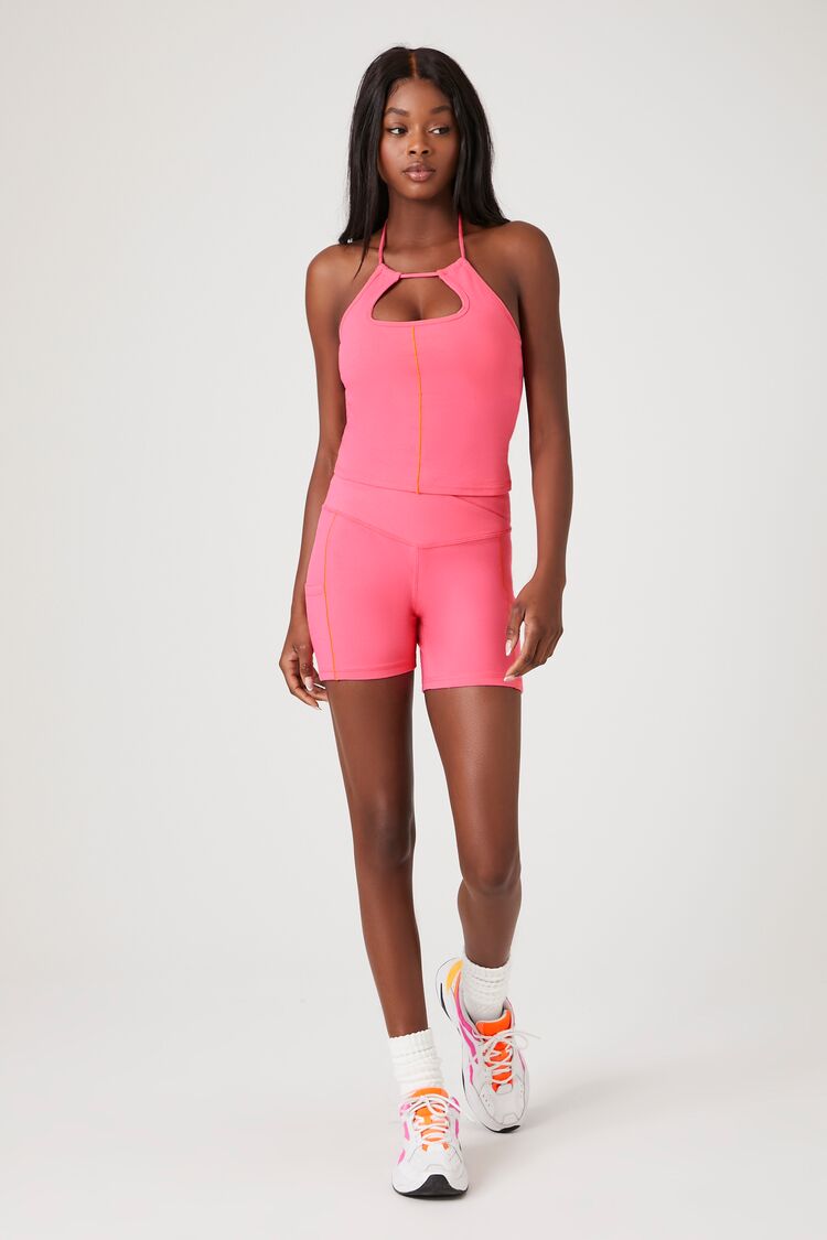 Active Contrast-Seam Halter Top - Image 4