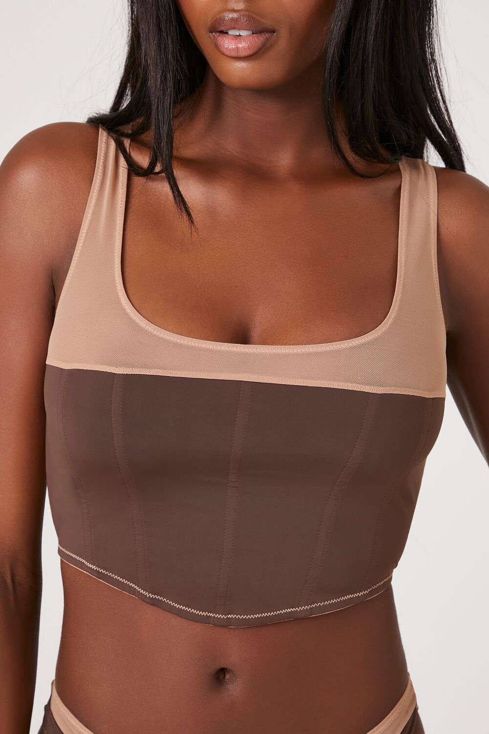 Colorblock Lingerie Corset Bralette - Image 4