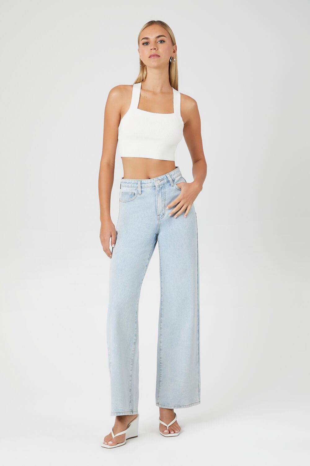 Sweater-Knit Crisscross Tank Top - Image 4