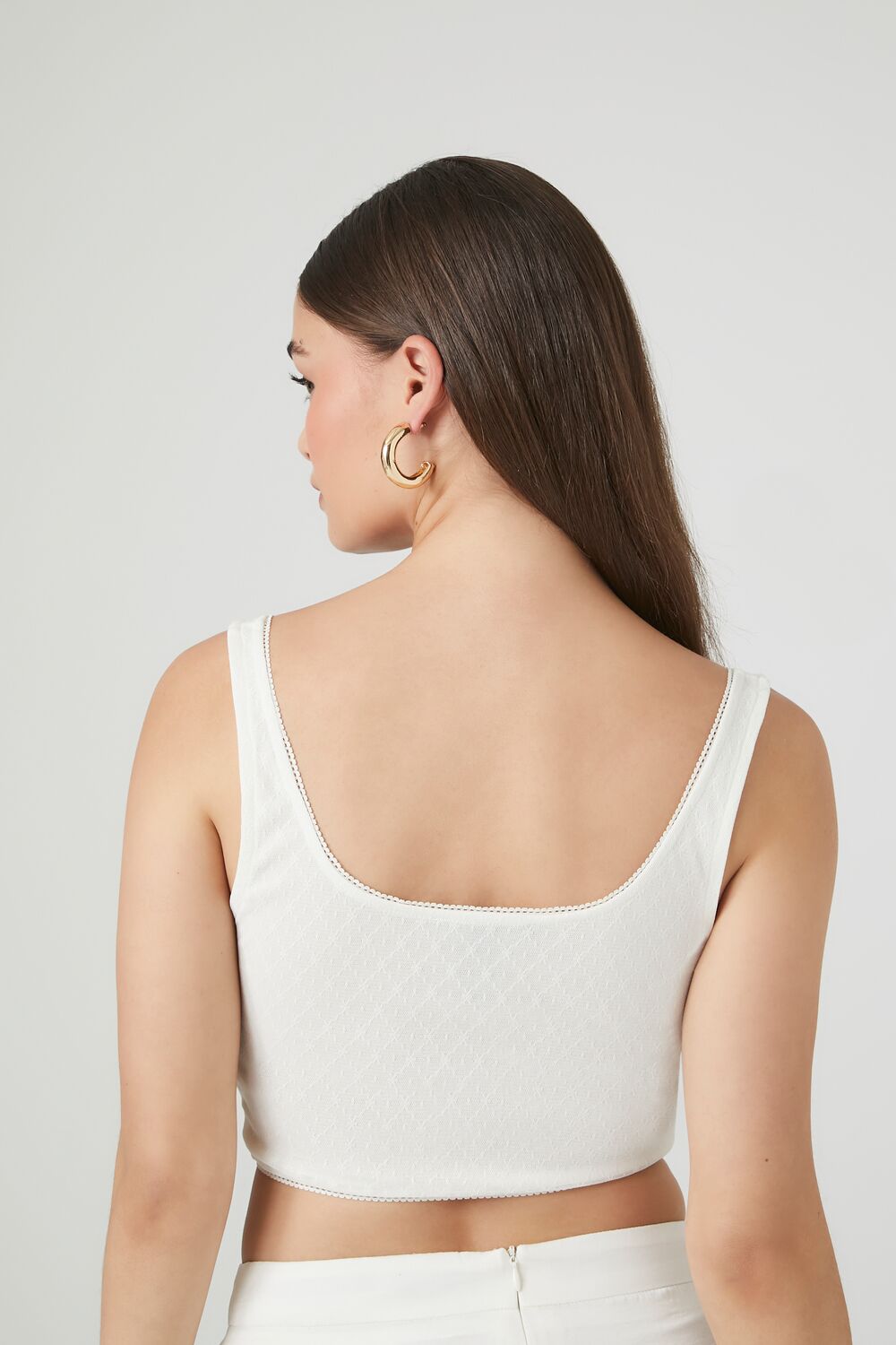 Hook-and-Eye Cropped Tank Top - Image 4