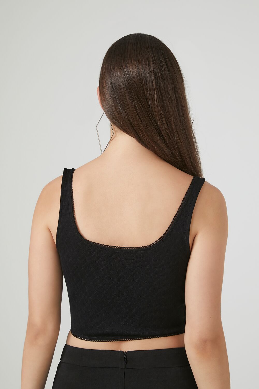 Hook-and-Eye Cropped Tank Top - Image 7