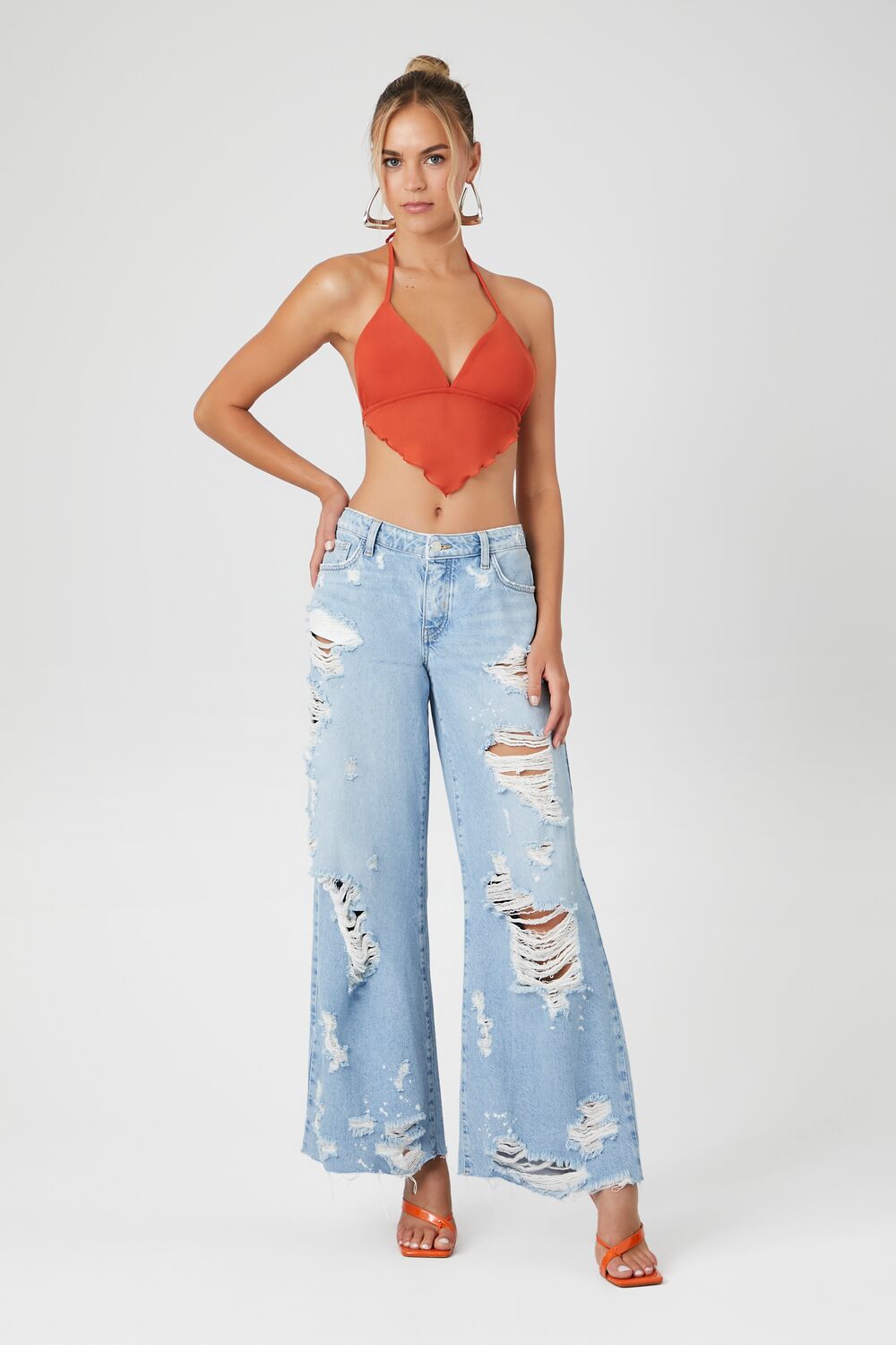 Mesh Open-Back Halter Top - Image 9