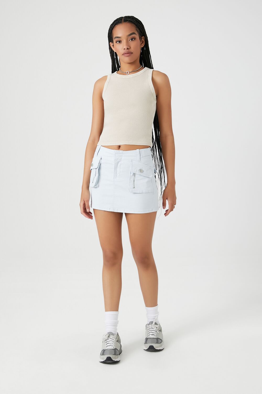 Twill Cargo Mini Skirt - Image 11