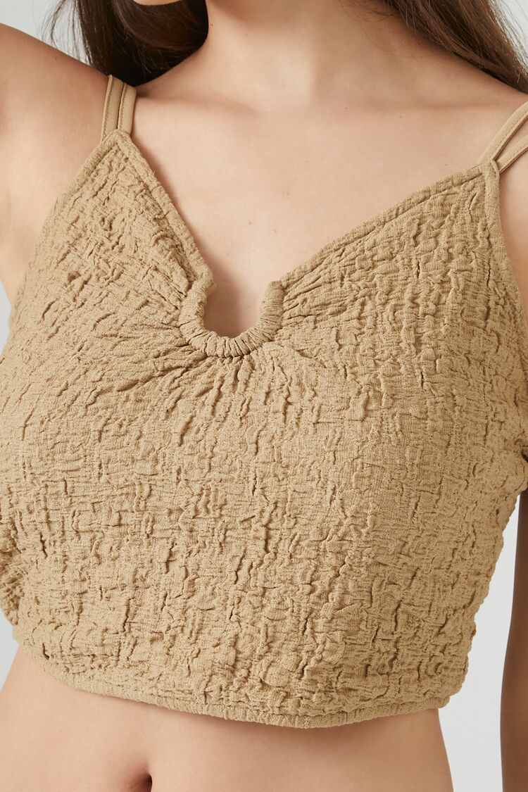 Crinkled O-Ring Cropped Cami - Image 5