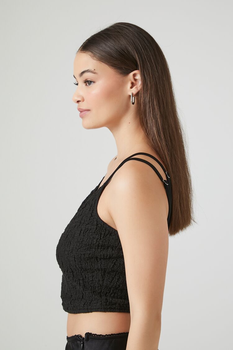 Crinkled O-Ring Cropped Cami - Image 7