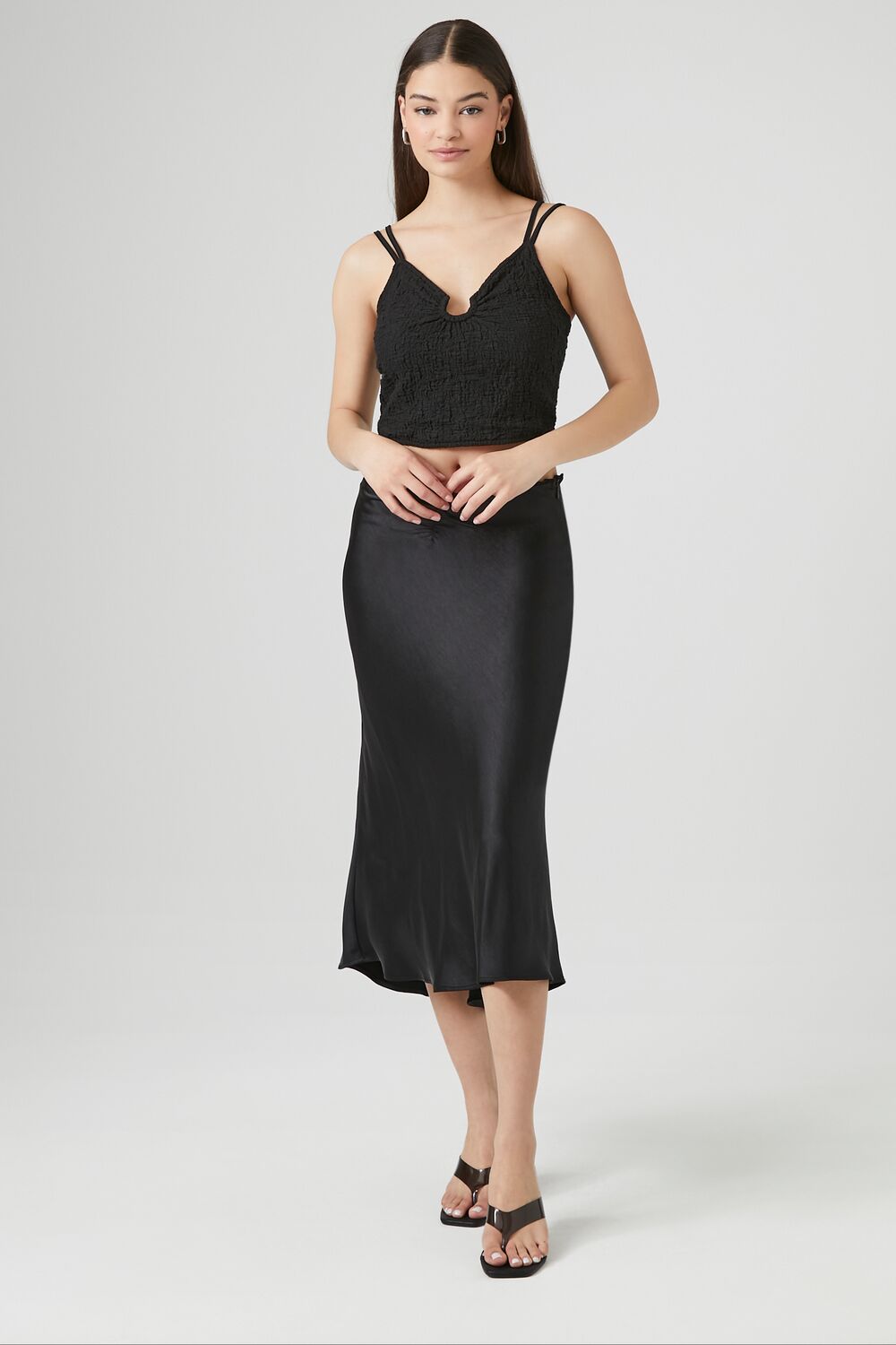 Crinkled O-Ring Cropped Cami - Image 9