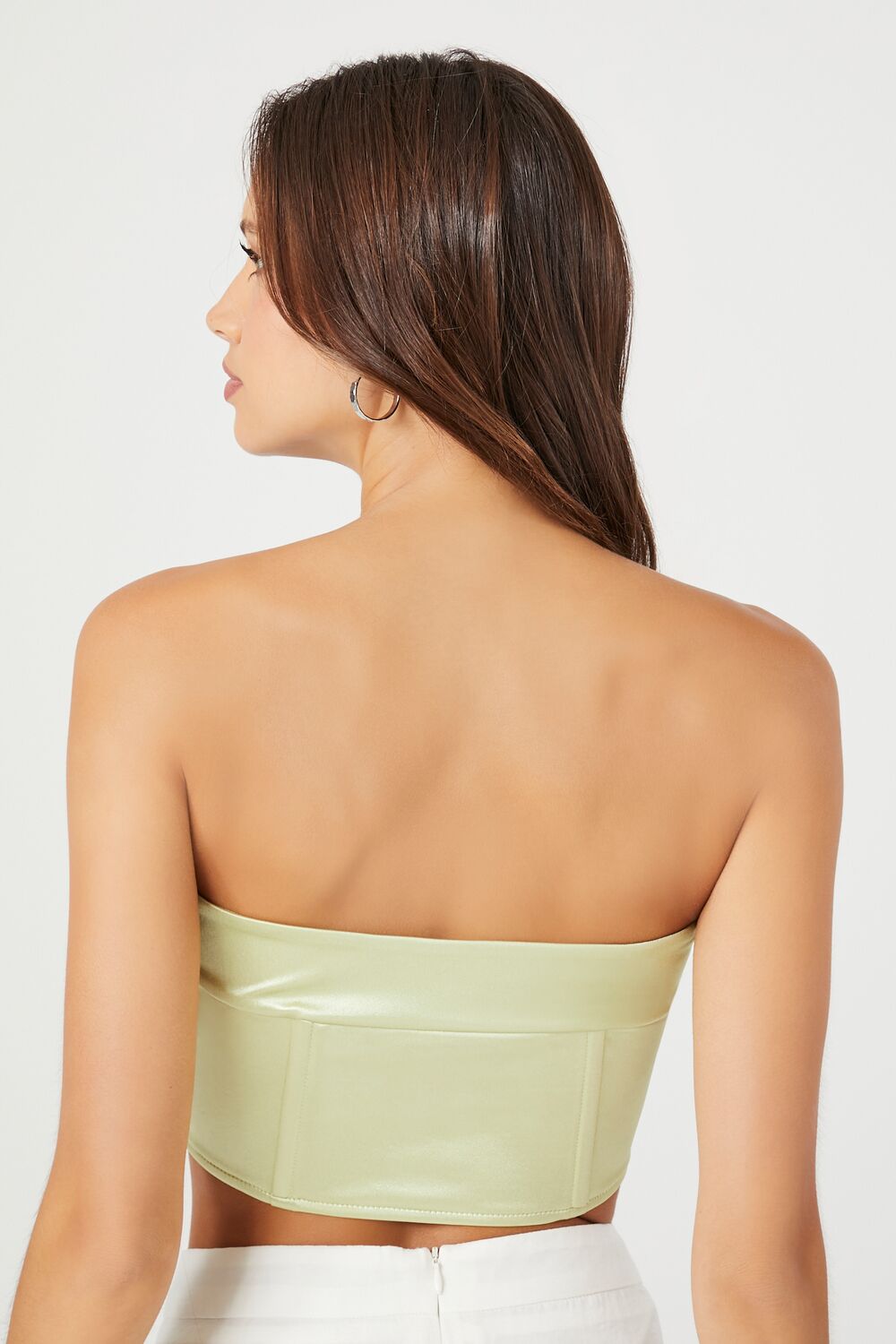 Metallic Cropped Tube Top - Image 3