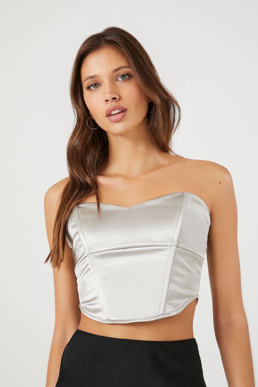 Metallic Cropped Tube Top - Image 6