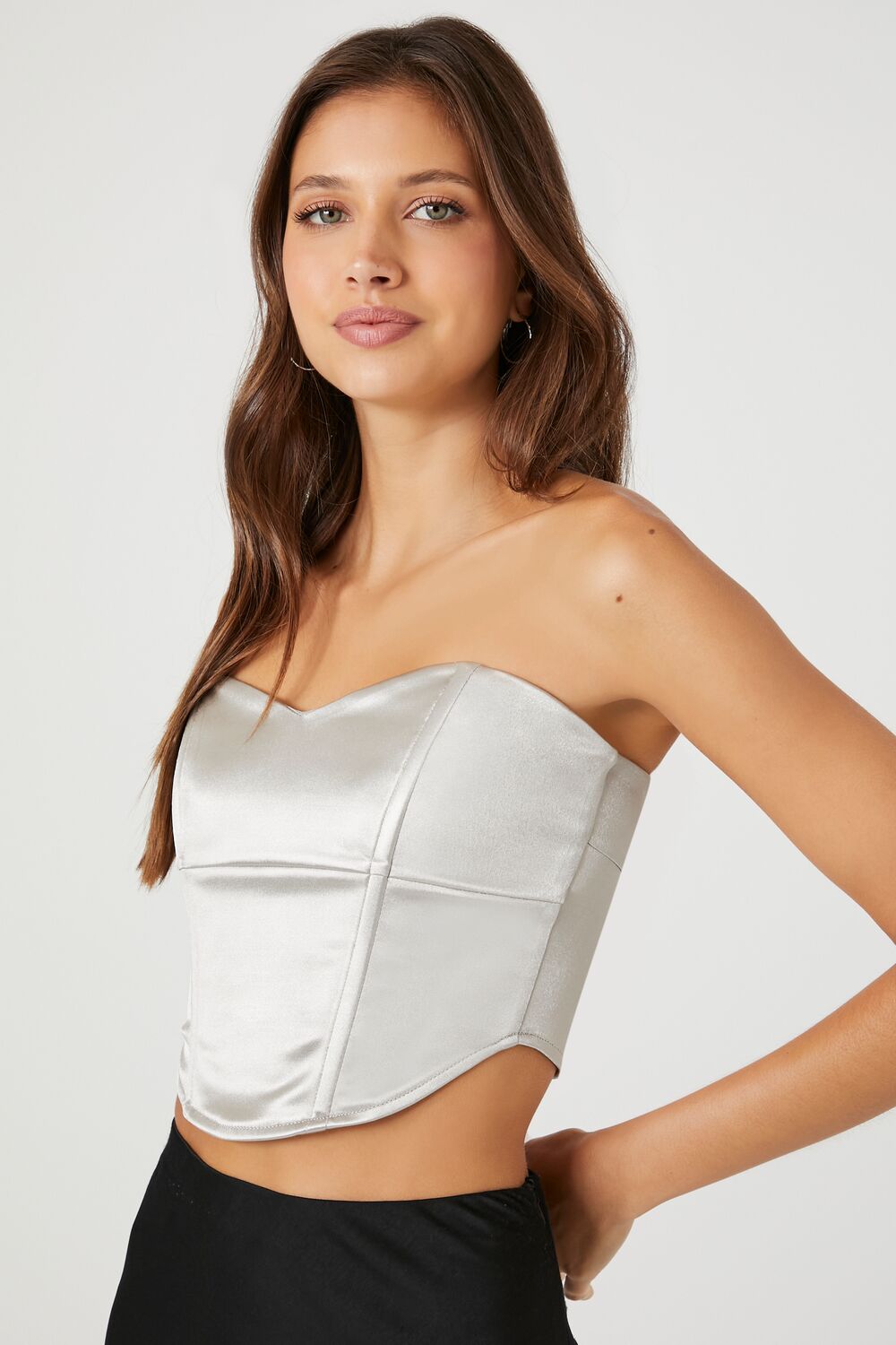 Metallic Cropped Tube Top - Image 7