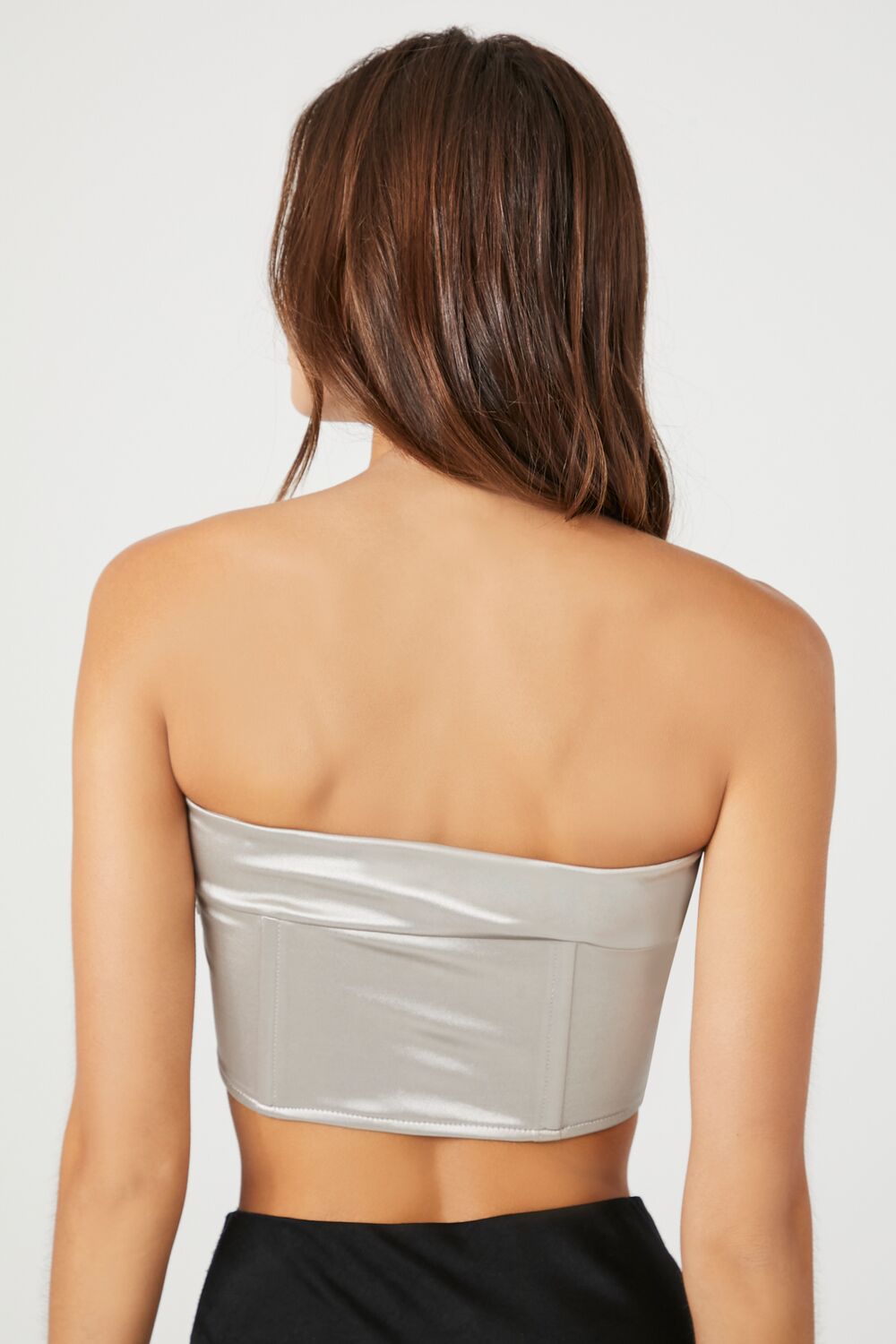 Metallic Cropped Tube Top - Image 8