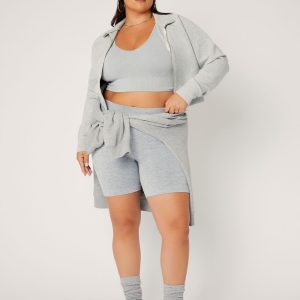 Plus Size Basic Cotton Biker Shorts