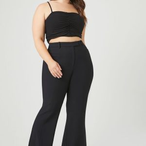 Plus Size Flare High-Rise Pants