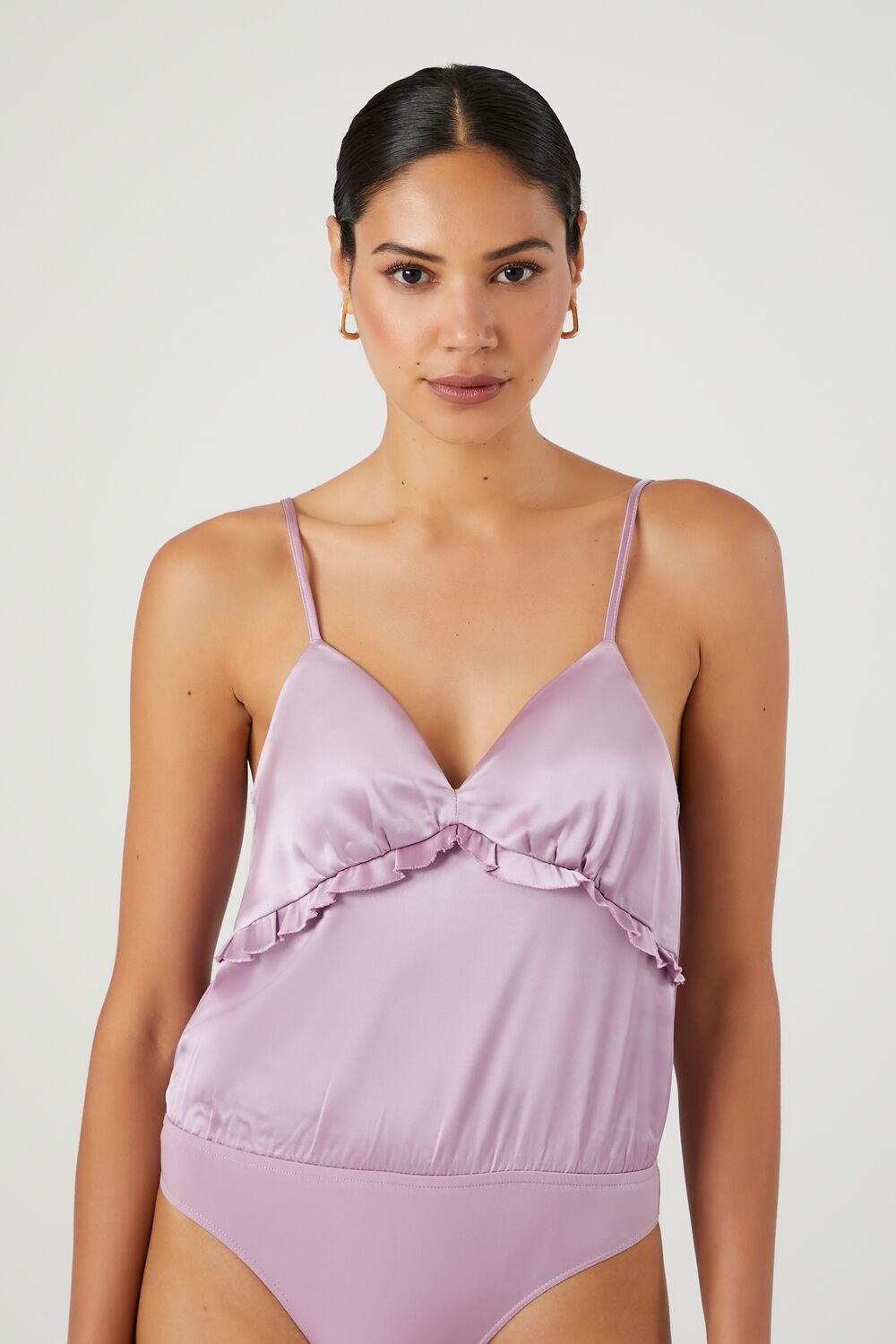Satin Ruffle-Trim Bodysuit - Image 11