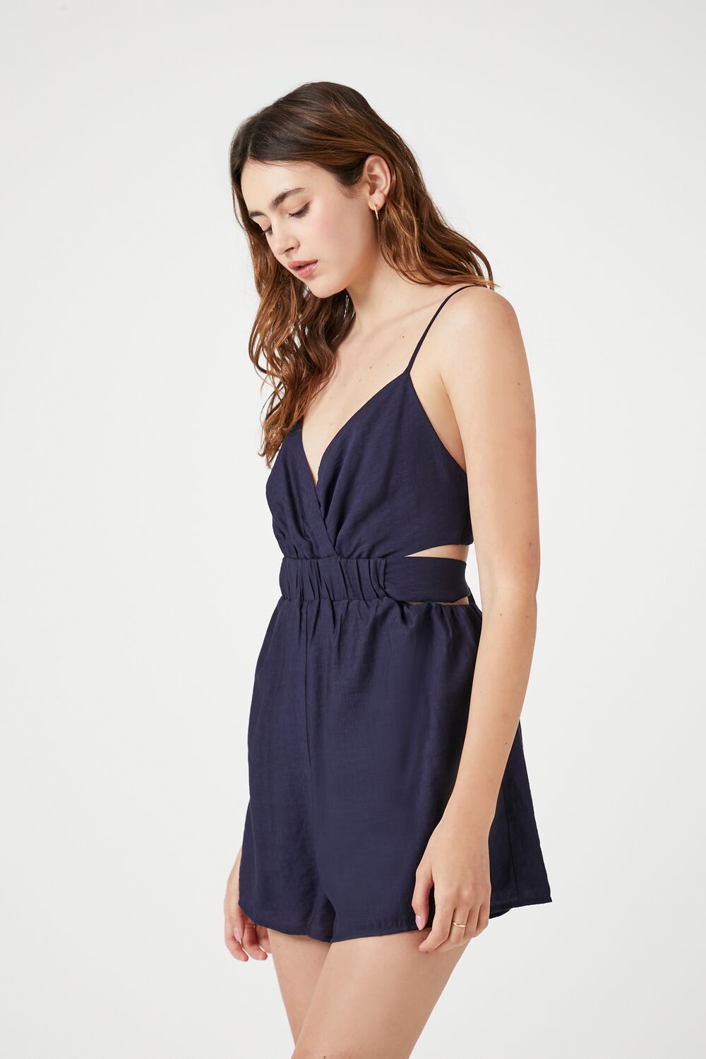 Surplice Cutout Tie-Back Romper - Image 2