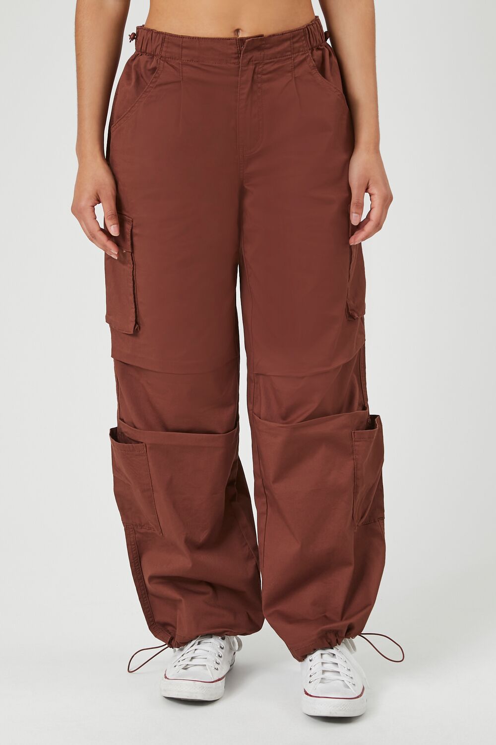 Wide-Leg Cargo Parachute Pants - Image 2
