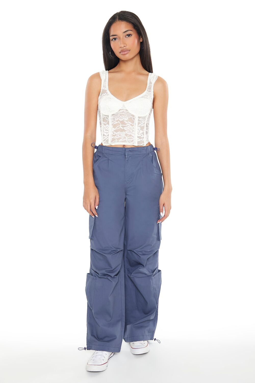 Wide-Leg Cargo Parachute Pants - Image 11