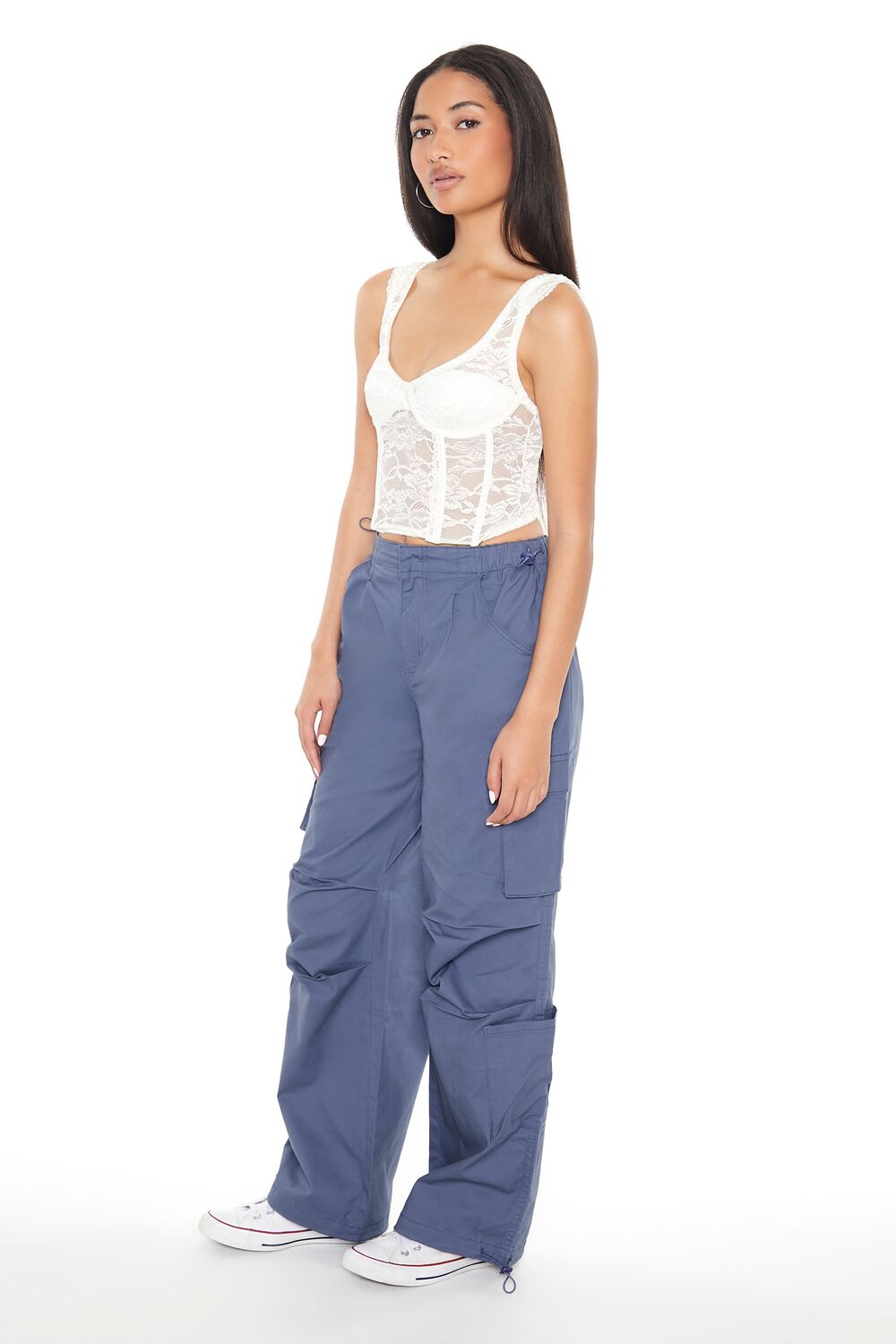 Wide-Leg Cargo Parachute Pants - Image 12