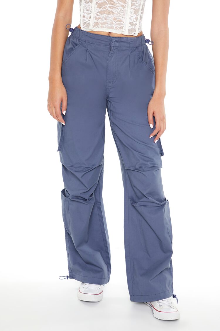 Wide-Leg Cargo Parachute Pants - Image 14
