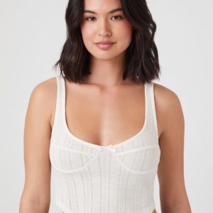 Curved-Hem Cropped Tank Top