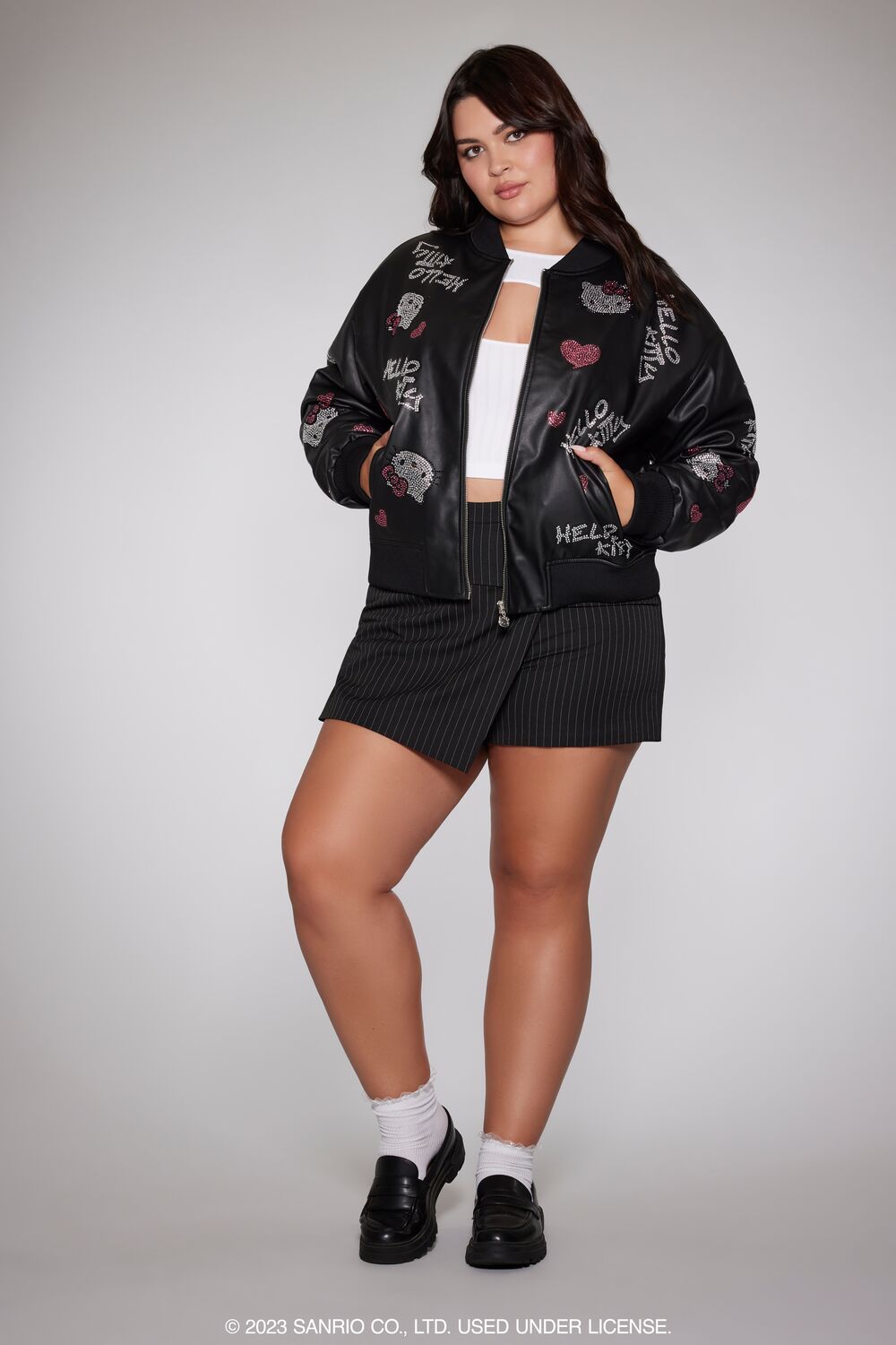 Plus Size Hello Kitty Bomber Jacket - Image 4