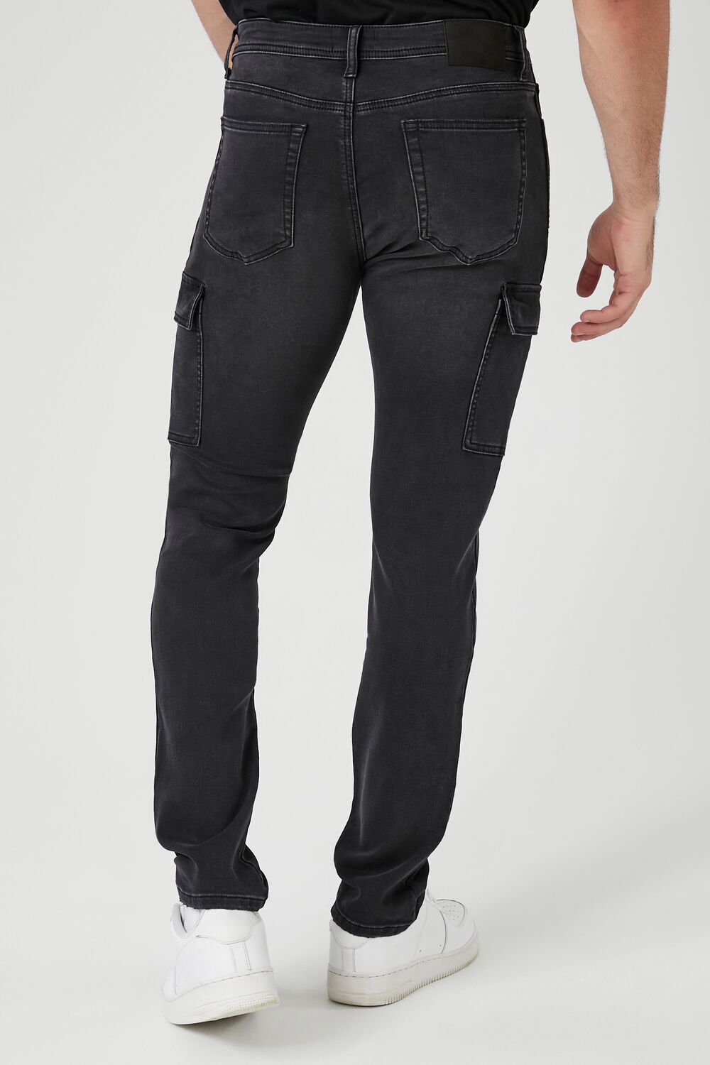 Knit Slim-Fit Cargo Jeans - Image 3