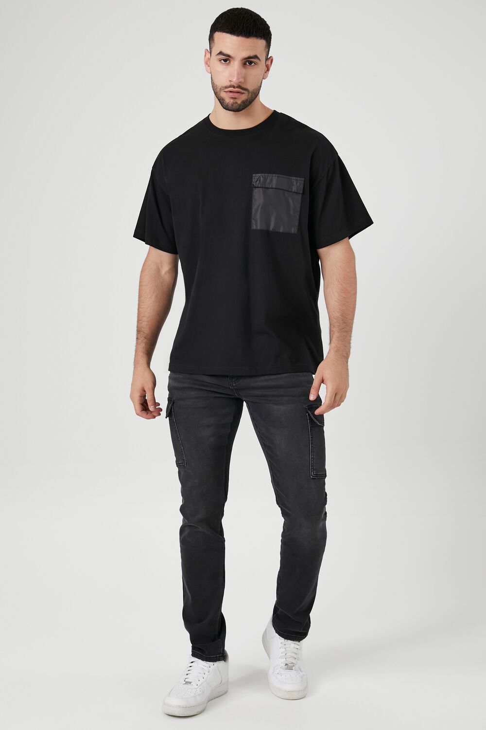 Knit Slim-Fit Cargo Jeans - Image 5