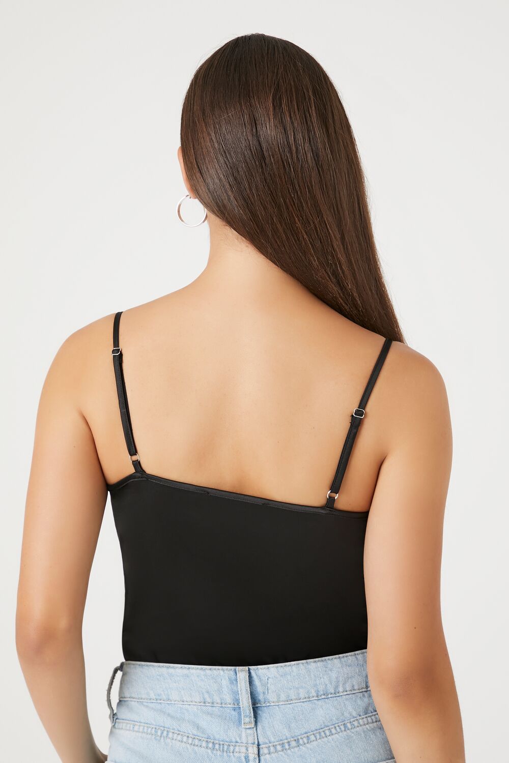 Satin Lace-Trim Bodysuit - Image 3