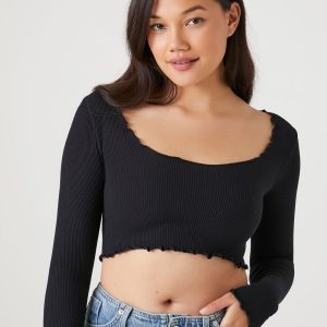 Seamless Lettuce-Edge Crop Top