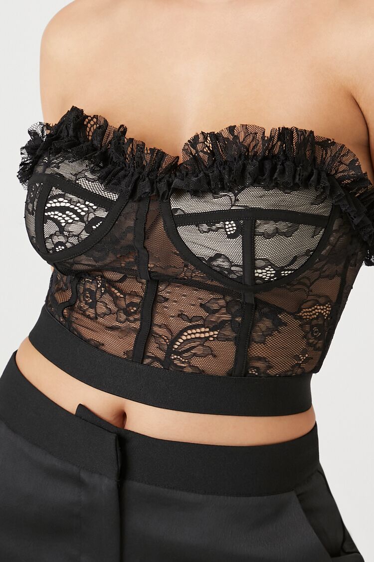 Lace Ruffle-Trim Bustier - Image 5
