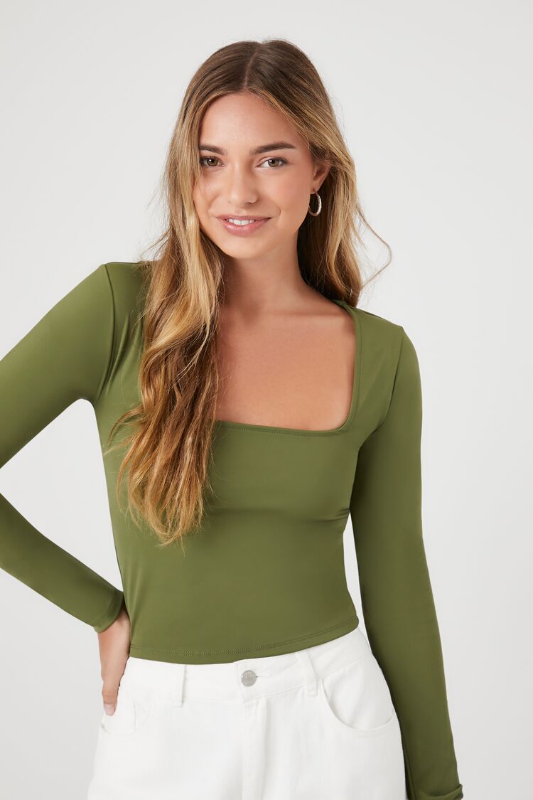 Sculpt Shape Square-Neck Top - Image 31