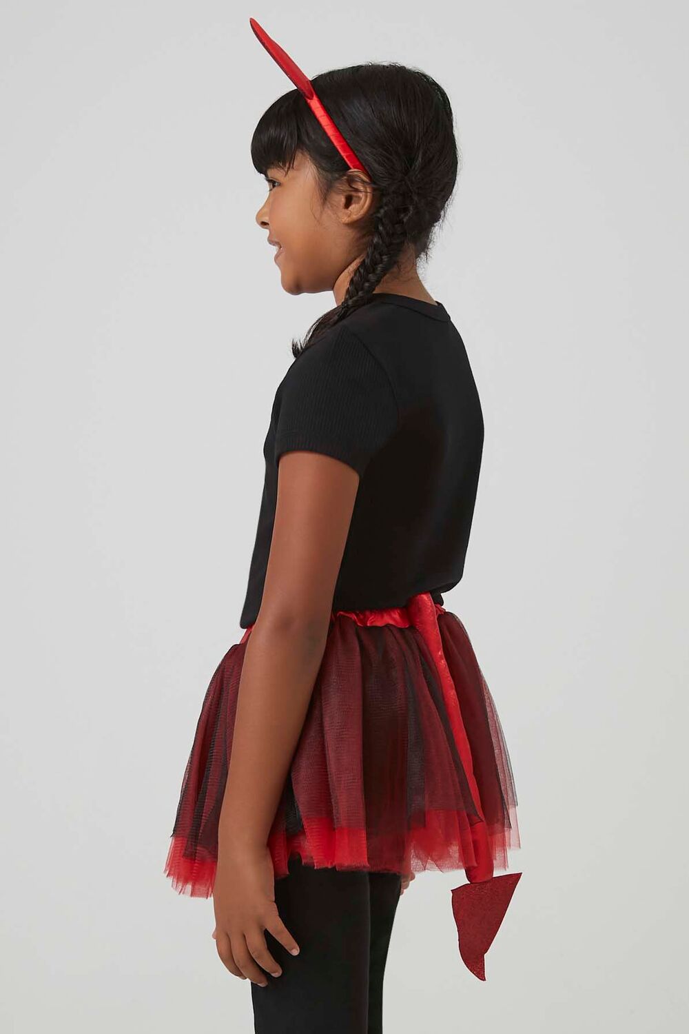 Girls Devil Skirt & Horns Costume Set (Kids) - Image 2