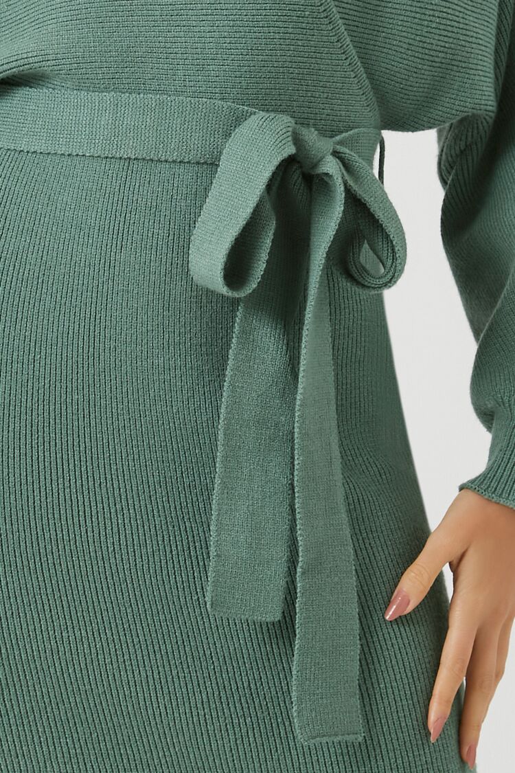 Sweater Midi Wrap Dress - Image 10