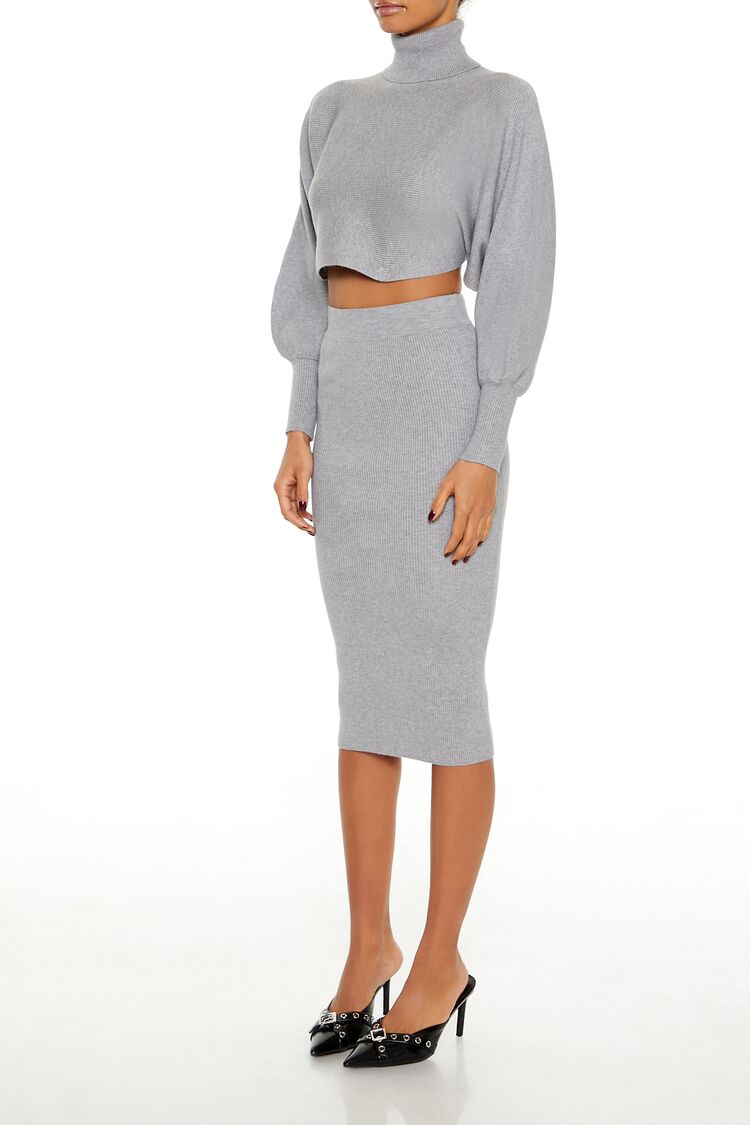 Turtleneck Sweater & Skirt Set - Image 15