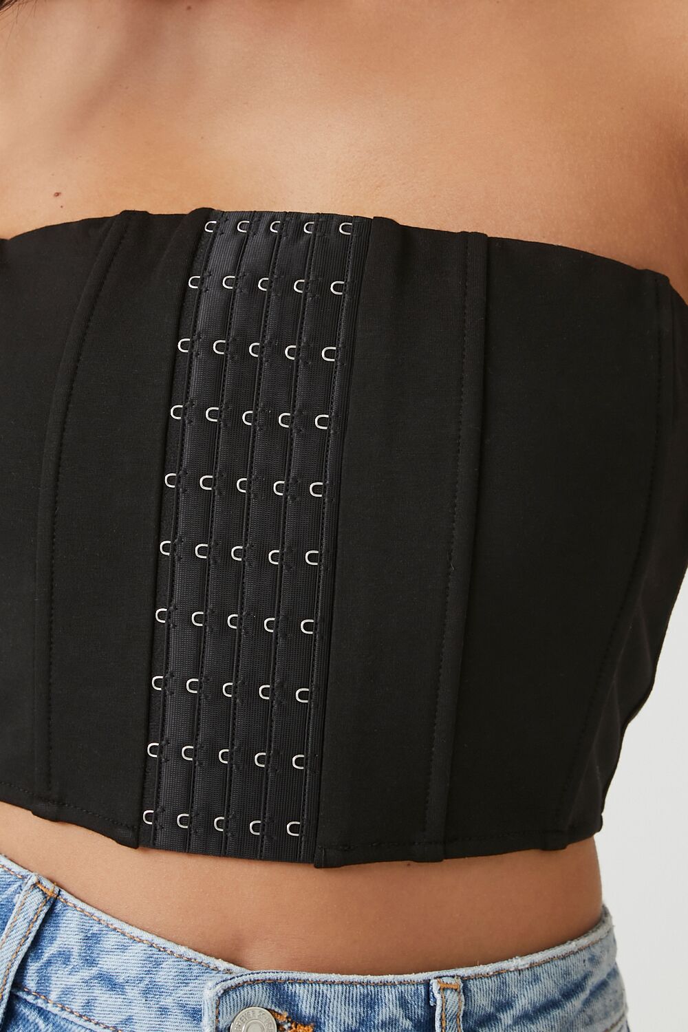 Hook-and-Eye Cropped Tube Top - Image 5