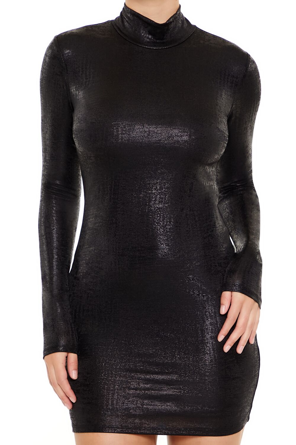 Mock Neck Mini Dress - Image 5