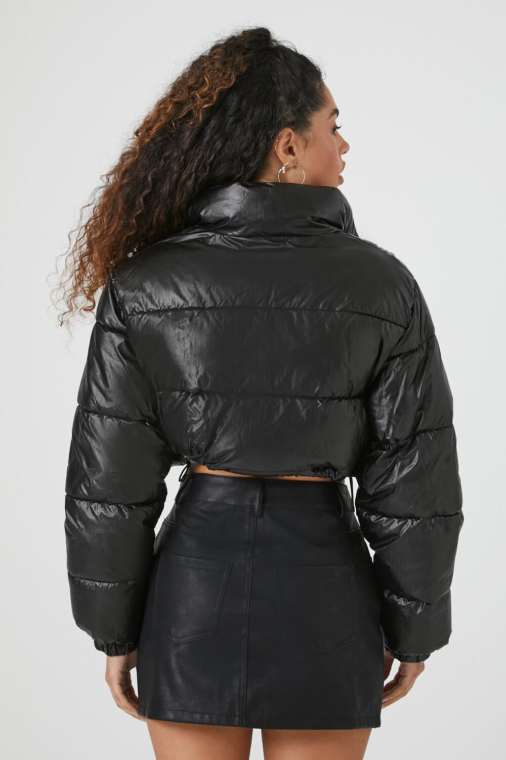 Cropped Puffer Jacket - Image 3