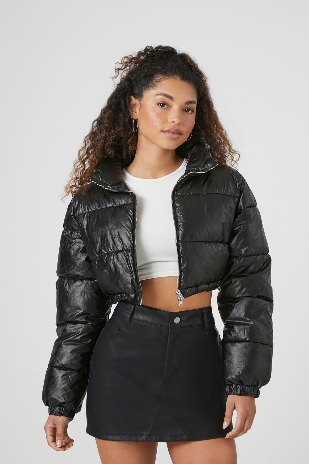 Cropped Puffer Jacket - Image 5