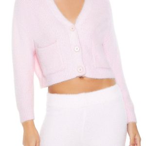 Fuzzy Cardigan Sweater