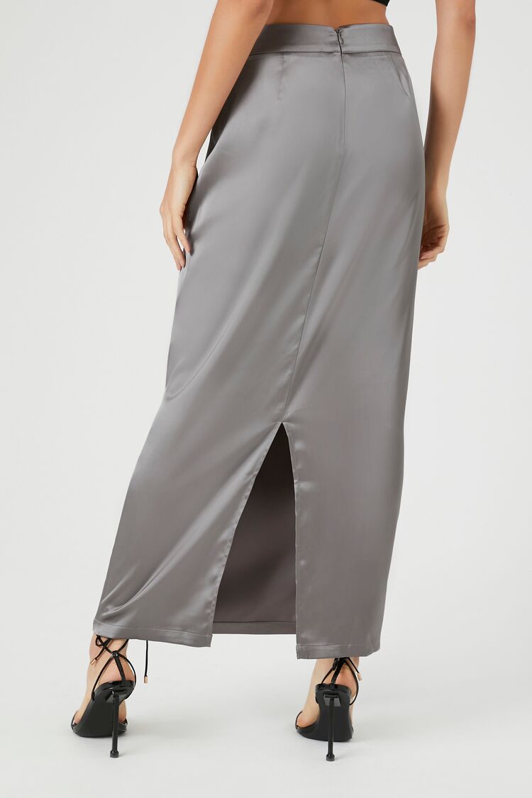 Satin Cargo Maxi Skirt - Image 4