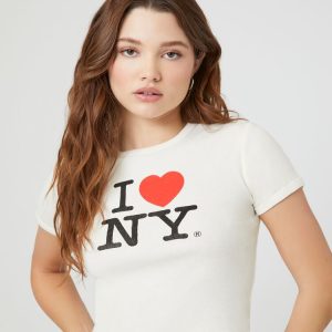 Cropped I Love NY Graphic Tee
