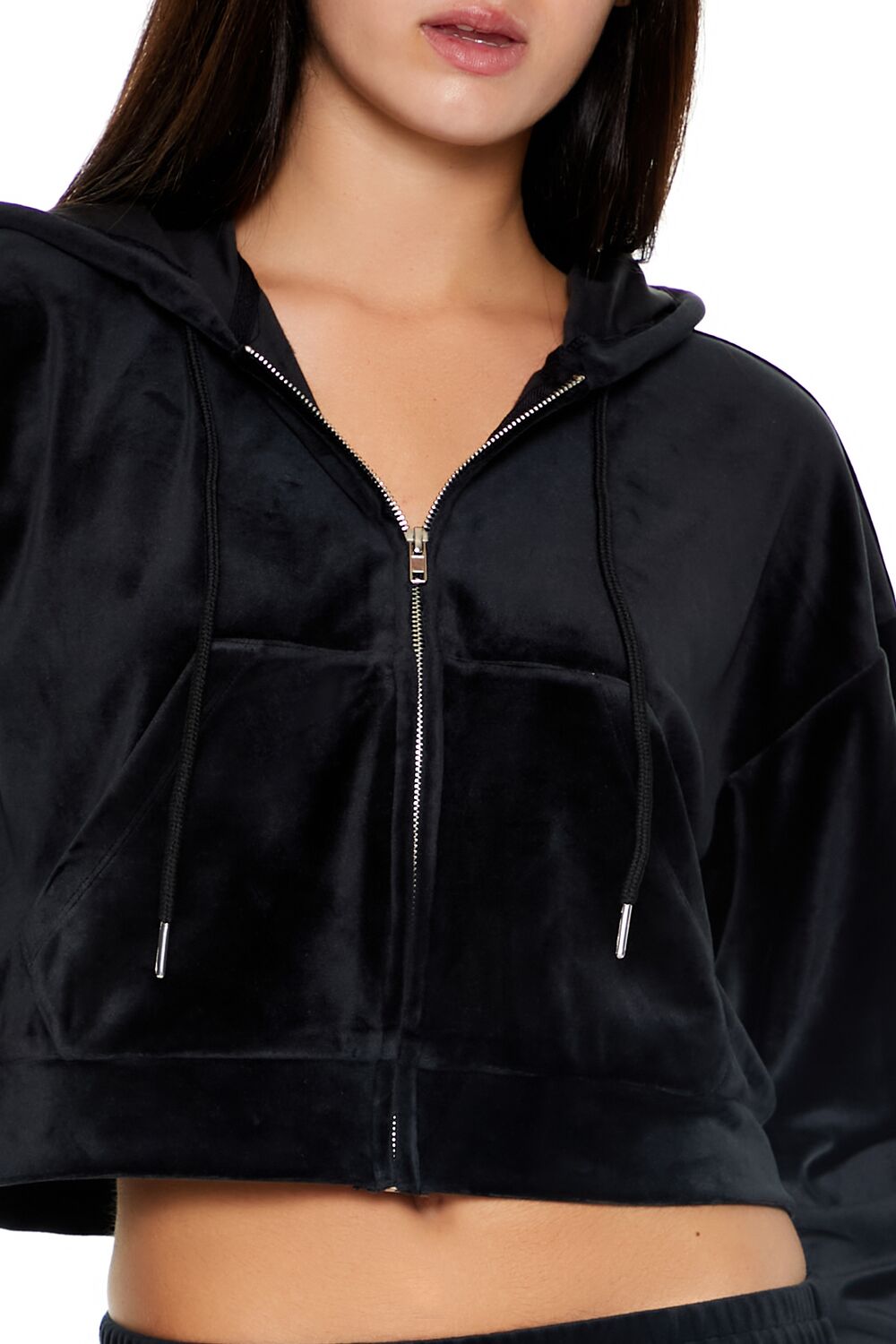 Velour Zip-Up Hoodie - Image 3